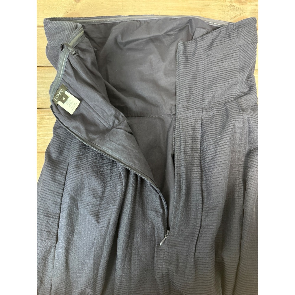 J.Crew Navy Blue Silk Cotton Ribbed Strapless Cocktail Dress Size 4 - Picture 8 of 10